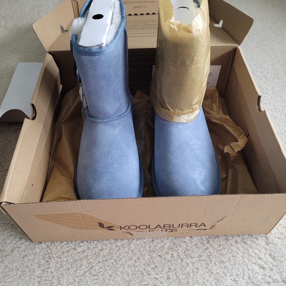 Koolaburra by Ugg Victoria Short Blue Boots Kids Size 5